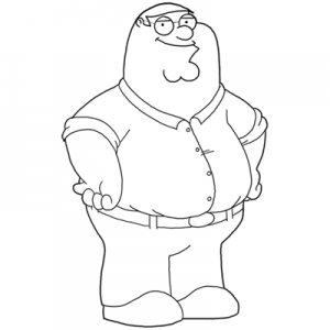 How to Draw Peter Griffin from Family Guy : Step by Step Drawing Lesson ...