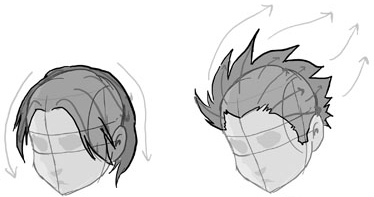 how to draw boy hair step by step