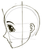 How to Draw SIDE VIEW Anime Face (MALE) 