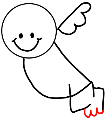 simple cupid drawing