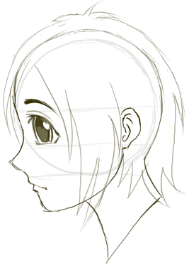 How to Draw a Manga Girl with a Ponytail Side View  StepbyStep  Pictures  How 2 Draw Manga