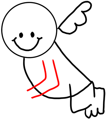 simple cupid drawing