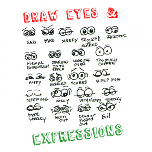 Drawing Cartoon Facial Expressions : How to Draw Eyes Expressions in Cartooning Part 1 – How to 