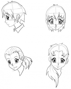 Draw Anime Faces & Heads : Drawing Manga Faces Step by Step Tutorials