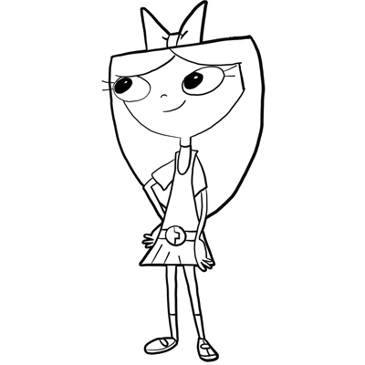 Drawing of Phineas and Ferb coloring page