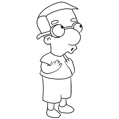 How To Draw Millhouse From The Simpsons Step By Step Drawing Tutorial How To Draw Step By Step Drawing Tutorials