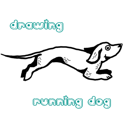 greyhound running drawing