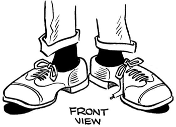 how to draw shoes from the front step by step