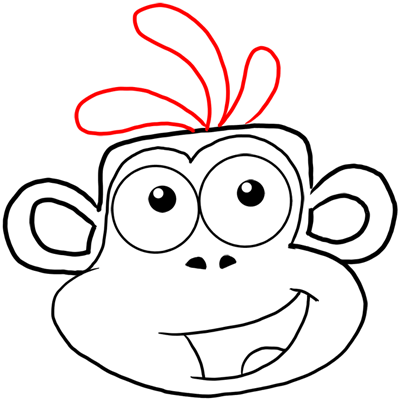 How to Draw Boots the Monkey from Dora the Explorer