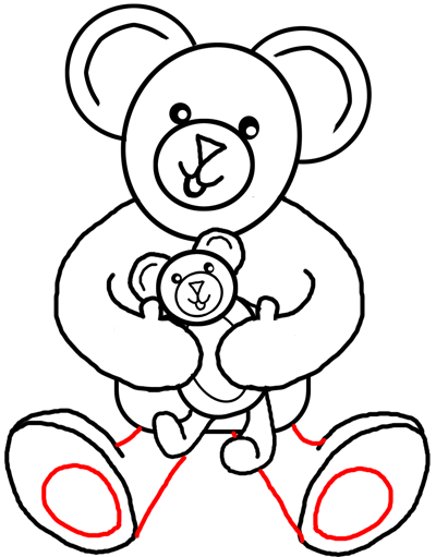 simple teddy bear drawing