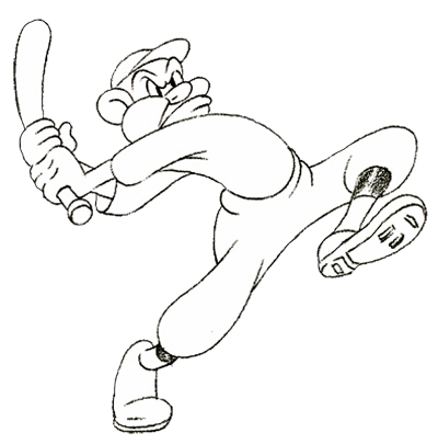 drawing baseball player