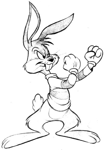 rabbit cartoon drawing