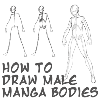How To Draw Anime Body With Tutorial For Drawing Male Manga Bodies How To Draw Step By Step Drawing Tutorials Изображение anime male body base. tutorial for drawing male manga bodies