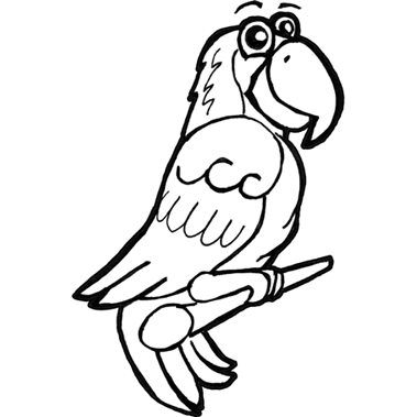 How To Draw A Parrot - Cartoon Parrot Drawing Easy, HD Png Download -  kindpng-saigonsouth.com.vn