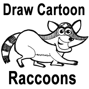 simple raccoon face cartoon