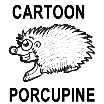 how to draw a cartoon porcupine