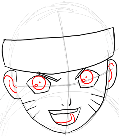 Easy to draw  how to draw sad naruto's eye step-by-step 