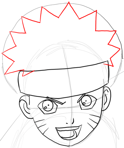 How to Draw Naruto Uzumaki, Face, Naruto