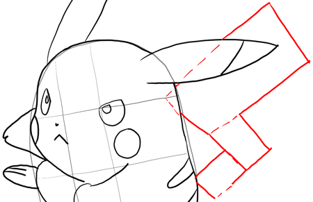 how to draw pikachu attacking