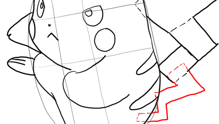 how to draw pikachu attacking