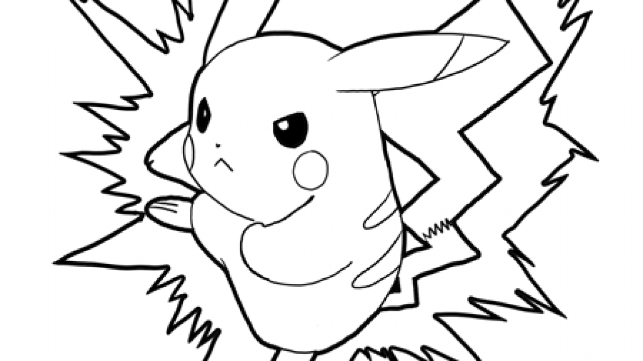 How To Draw Pikachu Attacking In Battle Pokemon Drawing Step