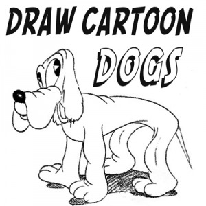 How to Draw Cartoon Dogs / Hounds with Easy Step by Step Drawing Lesson