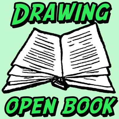 how to draw a open book step by step