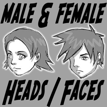 Difference Between Drawing Male And Female Anime Manga Heads Faces How To Draw Step By Step Drawing Tutorials