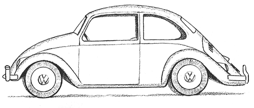 How To Draw A Volkswagen Beetle Aka Volkswagen Bug  Old Car Drawings Easy  HD Png Download  Transparent Png Image  PNGitem