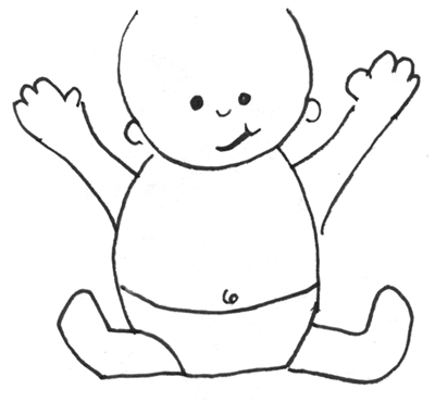 Step 6 Drawing Simple Cartoon Baby with Easy Drawing Lesson for