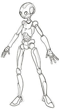 How to Draw a Robot, Easy Humanoids Sketch Step by Step