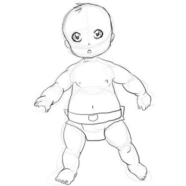 How To Draw A Baby Drawing Babies Step By Step Lesson How To Draw Step By Step Drawing Tutorials
