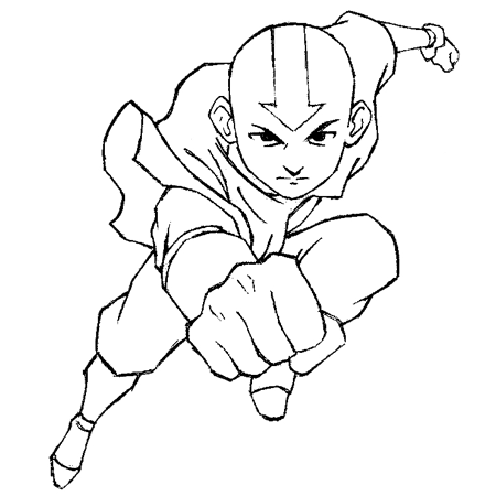 How to Draw Aang from Avatar The Last Airbender Drawing