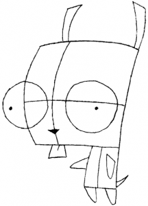 How to Draw Gir from Invader Zim with Step by Step Drawing Lesson – How ...