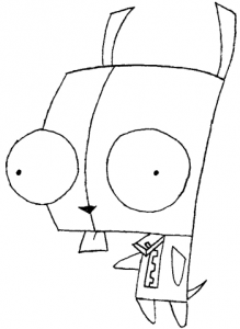 How to Draw Gir from Invader Zim with Step by Step Drawing Lesson – How ...