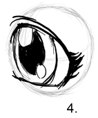 How to Draw Eyes 3/4 View in Manga / Anime Illustration Style Drawing ...