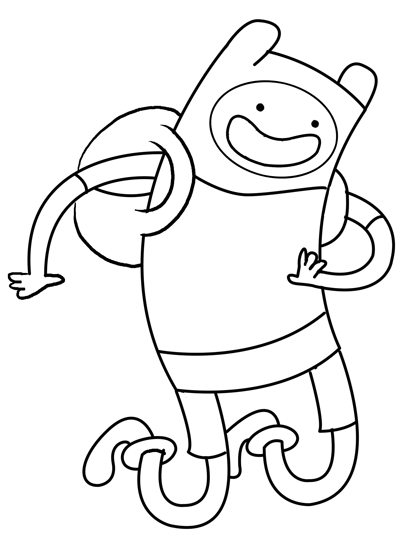 How to Draw Finn the Human Boy from Adventure Time Drawing Lesson for ...