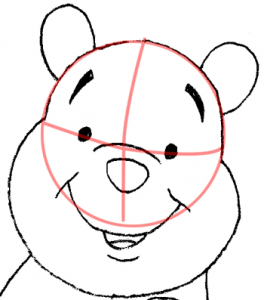 Step 8 Drawing Winnie the Poohs Face and Head - How to Draw Step by ...