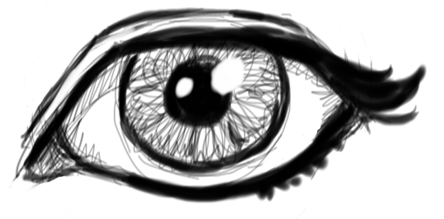 how to draw a human eye step by step