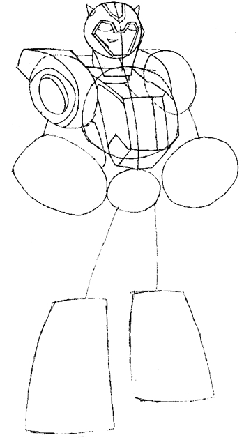 Step 6 Drawing Bumblebees Transformers