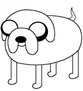 Step 8 - Drawing Jake the Dog in easy steps