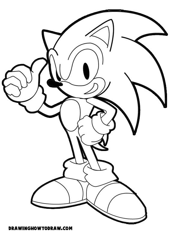 sonic the hedgehog coloring book page printable  how to