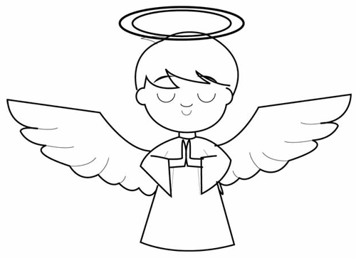 angel drawings easy