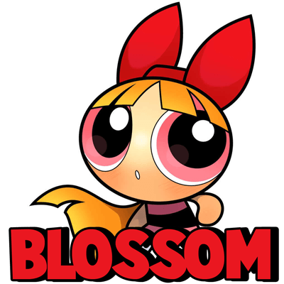 How to Draw Blossom from The Powerpuff Girls with Step by Step Drawing Lesson