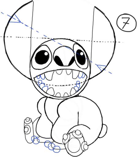 How to Draw Stitch from Lilo and Stitch with Easy Steps Drawing ...