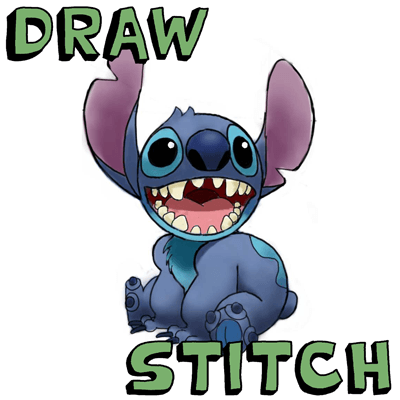 How To Draw Stitch From Lilo And Stitch With Easy Steps