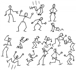 How to Draw Cartoon People Figures Moving in Different Movements and ...