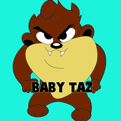 How to Draw Baby Tazmanian Devil from Looney Tunes Step by Step Drawing Tutorial