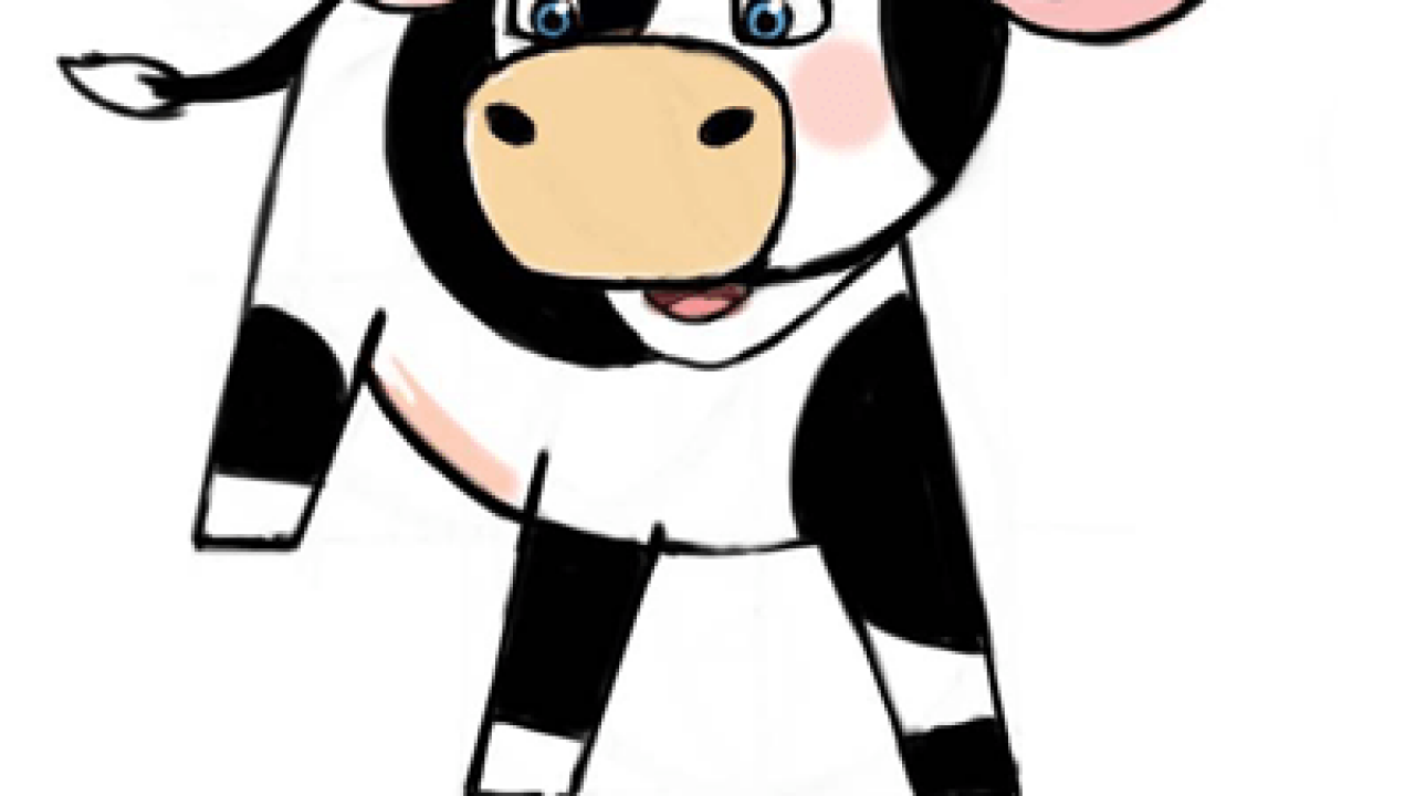 drawing of a cute cow