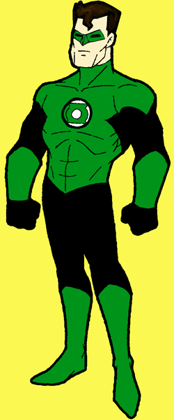 green lantern drawing in color